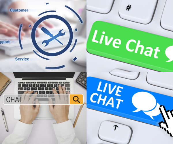 Support client chat en anglais